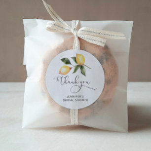 Waterverf vrijgezellenfeest citroenen ronde sticker