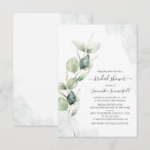 Waterverf Vrijgezellenfeest Eucalyptus Script Flor Kaart (Voorkant / Achterkant)