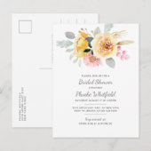 Waterverf Vrijgezellenfeest Floral Modern Botanica Uitnodiging Briefkaart (Voorkant / Achterkant)