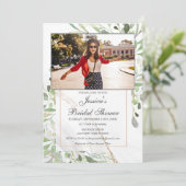 Waterverf Vrijgezellenfeest FOTO-uitnodiging Kaart (Staand voorkant)