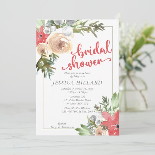 Waterverf Vrijgezellenfeest kerstavond Kaart (Staand voorkant)