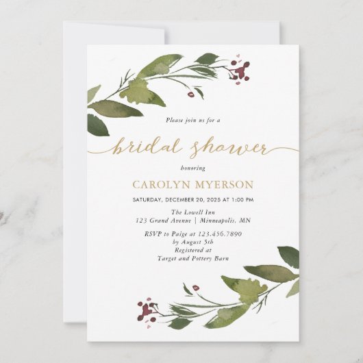 Waterverf Vrijgezellenfeest kerstavond Kaart (Voorkant)