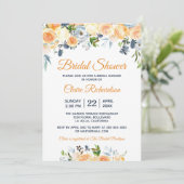 Waterverf vrijgezellenfeest Koraalpeach Kaart (Staand voorkant)