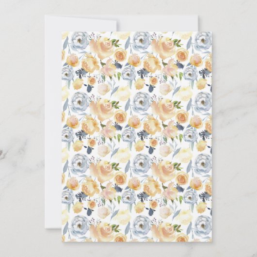 Waterverf vrijgezellenfeest Koraalpeach Kaart (Achterkant)