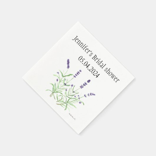 Waterverf Vrijgezellenfeest lavendel Servet (Hoek)