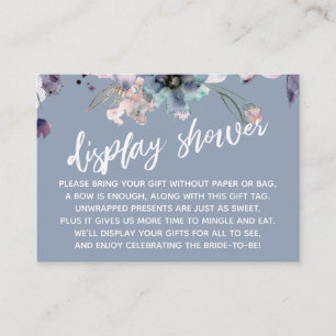 Waterverf - Vrijgezellenfeest met Floral Dusty Blu Informatiekaartje