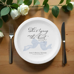 Waterverf Vrijgezellenfeest Papier Borden   Blauwe Papieren Bordje