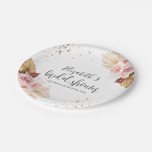 Waterverf Vrijgezellenfeest Papier Borden | Boho Papieren Bordje (Gekanteld)