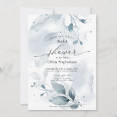 Waterverf Vrijgezellenfeest reustige blauw Kaart (Voorkant)