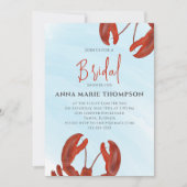 Waterverf Vrijgezellenfeest Rode Lobster Kaart (Voorkant)