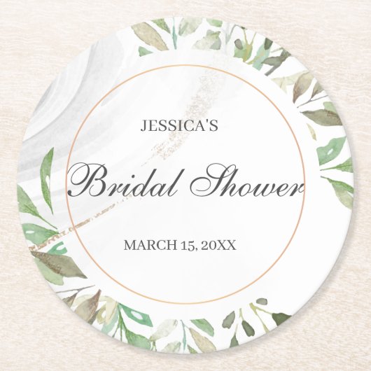 Waterverf Vrijgezellenfeest Ronde Onderzetter (Voorkant)