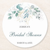 Waterverf Vrijgezellenfeest Ronde Onderzetter (Voorkant)