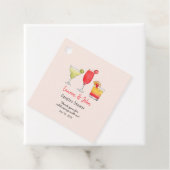 Waterverf Vrijgezellenfeest roze Bedankjes Labels (In situ)