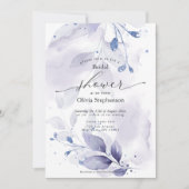 Waterverf Vrijgezellenfeest Rustic Violet Foliage Kaart (Voorkant)