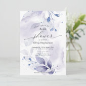 Waterverf Vrijgezellenfeest Rustic Violet Foliage Kaart (Staand voorkant)