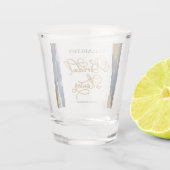 Waterverf Vrijgezellenfeest Shot-bril | ABSTRACT Shot Glas (Achterkant)