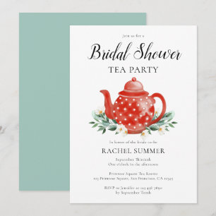 Waterverf Vrijgezellenfeest Tea Kaart