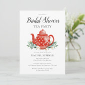 Waterverf Vrijgezellenfeest Tea Kaart (Staand voorkant)