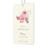 Waterverf Vrijgezellenfeest Tea Party Dank u Roze Luchtverfrisser (Links)