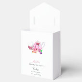 Waterverf Vrijgezellenfeest Tea Party Pink Dank u Bedankdoosjes (Geopend)