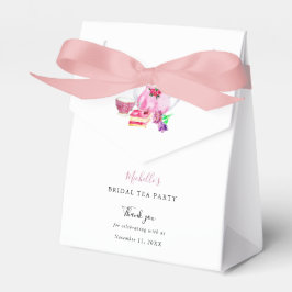 Waterverf Vrijgezellenfeest Tea Party Pink Dank u Bedankdoosjes