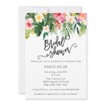 Waterverf Vrijgezellenfeest Tropische bloemen