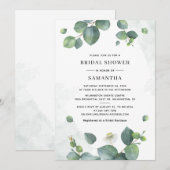 Waterverf Vrijgezellenfeest van de Eucalyptus Gree Kaart (Voorkant / Achterkant)