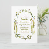 Waterverf Vrijgezellenfeest van Greenery Laurel Kaart (Staand voorkant)