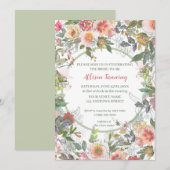 Waterverf Vrijgezellenfeest van Sage Dusty Pink Ro Kaart (Voorkant / Achterkant)