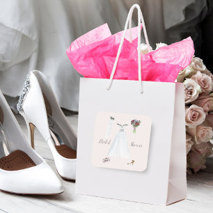 Waterverf Vrijgezellenfeest Vierkante Sticker