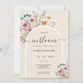 Waterverf Vrijgezellenfeest voor moderne wilde blo Kaart (Voorkant)