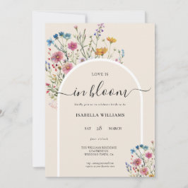 Waterverf Vrijgezellenfeest voor moderne wilde blo Kaart