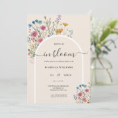 Waterverf Vrijgezellenfeest voor moderne wilde blo Kaart (Staand voorkant)