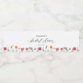 Waterverf Vrijgezellenfeest voor voorjaarsbloem Waterfles Etiket (Enkel label)