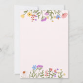 Waterverf Vrijgezellenfeest Wildbloem Kaart (Achterkant)