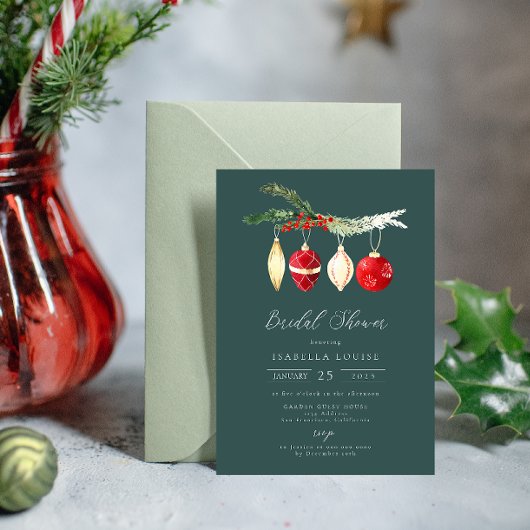  Waterverf Vrijgezellenfeest winterversiering Kaart