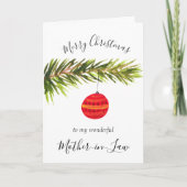 Waterverf Vrolijk Kerstboom Vrolijk en Helder Feestdagen Kaart (Voorkant)