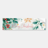 Waterverf Vrolijk Kerstfeest Bumpersticker - Blade (Voorkant)