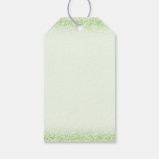 Waterverf Vrolijk Kerstfeest Custom Green Cadeaulabel (Achterkant)