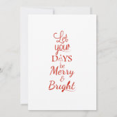 Waterverf Vrolijk Kerstfeest Holly Red Yellow Bell Feestdagenkaart (Achterkant)