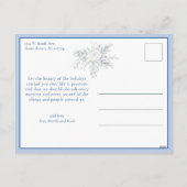 Waterverf Vrolijk Kerstscript Juniper 2-Foto Feestdagenkaart (Achterkant)