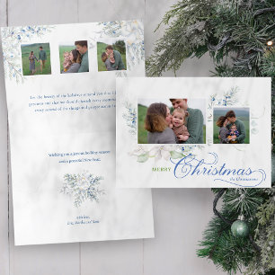 Waterverf Vrolijk Kerstscript Juniper Foto Feestdagen Kaart
