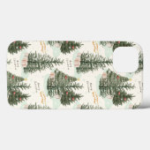 Waterverf Vrolijke kerstboom patroonvakantie Case-Mate iPhone Case (Achterkant (horizontaal))