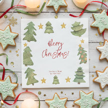 Waterverf vrolijke kerstboom