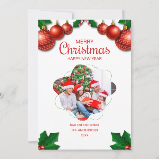 waterverf vrolijke kerstboom Vakantie Kaart (Voorkant)