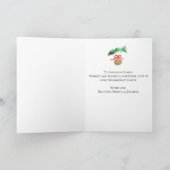 Waterverf Vrolijke kerstboom Vrolijk en helder Feestdagen Kaart (Binnen)