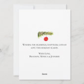 Waterverf Vrolijke kerstboom Vrolijk en helder Feestdagenkaart (Achterkant)