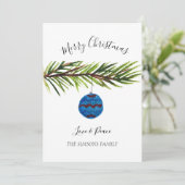 Waterverf Vrolijke kerstboom Vrolijk en helder Feestdagenkaart (Staand voorkant)