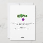 Waterverf Vrolijke kerstboom Vrolijk en helder Feestdagenkaart (Achterkant)