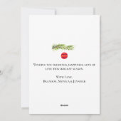 Waterverf Vrolijke kerstboom Vrolijk en helder Feestdagenkaart (Achterkant)